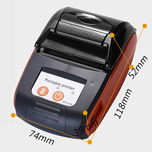 Bluetooth Receipt Printer, 58mm Portable Mobile Thermal Printer Ticket Label Receipt Printer, 1500mAh Rechargeable Mini USB Printer Set(Size:with Thermal Paper)