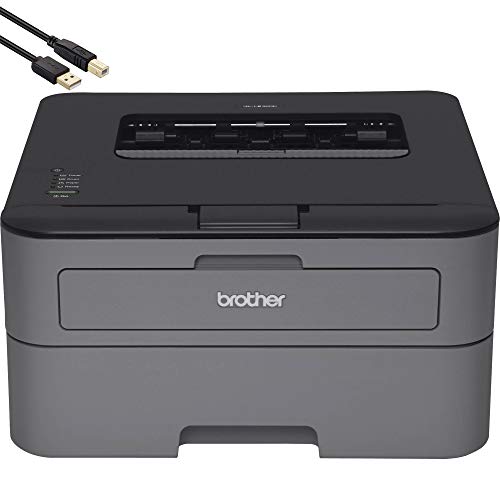 Brother HL L23 Series Monochrome Laser Printer with Duplex Printing for Business Office Home - up to 2400 x 600 Resolution - 27 ppm Print Speed, Hi-Speed USB 2.0, 250-sheet Capacity, BROAGE USB Cable