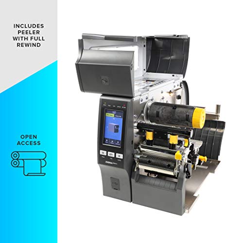 ZEBRA ZT411 Thermal Transfer Industrial Printer 300 dpi Print Width 4 in Serial USB Ethernet Bluetooth Peeler with Full Rewind ZT41143-T410000Z