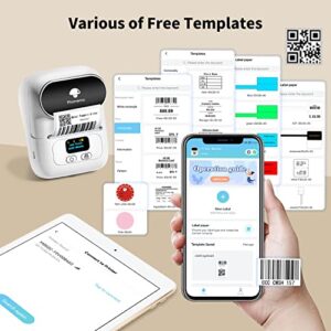 Phomemo M110 Address Label Maker for Mailing,Portable Label Sticker Barcode Printer for Clothing, PhotoLogo, Jewelry, Retail, Office, Home, for iOS & Android, with 1 40×30mm Label