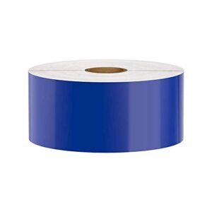 premium vinyl label tape for duralabel, labeltac, vnm signmaker, safetypro, viscom and others, blue, 2″ x 150′