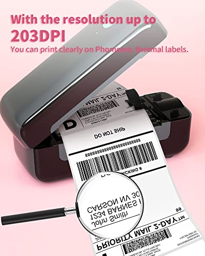 Phomemo Shipping Label Printer, Thermal Printer for Shipping Packages, High Speed 4x6 Label Makers for Small Business, Portable Shipping Supplies Compatible with Amazon, Etsy, Ebay, Shopify, UPS, etc