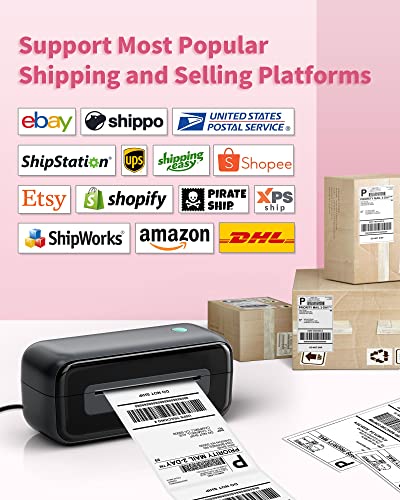 Phomemo Shipping Label Printer, Thermal Printer for Shipping Packages, High Speed 4x6 Label Makers for Small Business, Portable Shipping Supplies Compatible with Amazon, Etsy, Ebay, Shopify, UPS, etc