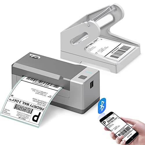 Tordorday Bluetooth Thermal Label Printer 4"×6", Wireless Shipping Label Printer for Shipping Packages, iPhone, Windows, Works with Amazon, UPS, USPS, FedEx, Silver Grey (RH40)