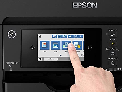 Epson Workforce Pro WF-7820 Wide-Format Wireless All-in-One Color Inkjet Printer, Black - Print Scan Copy Fax - 4.3" Touchscreen, 25 ppm, 4800 x 2400 dpi, Auto 2-Sided Printing, 13"x19", 50-Sheet ADF