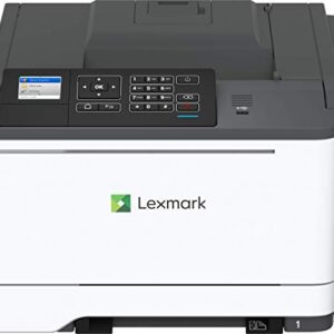 Lexmark C2535dw Color Laser Printer with Duplex Printing, Wireless Connection, and 35 ppm (42CC160), White/ Gray, Medium