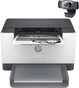 hp laserjet m209dwe single-function wireless monochrome laser printer – print only – 30 ppm, 600 x 600 dpi, 8.5″ x 14″ legal, auto duplex printing, usb, wifi, ethernet, cbmou external webcam
