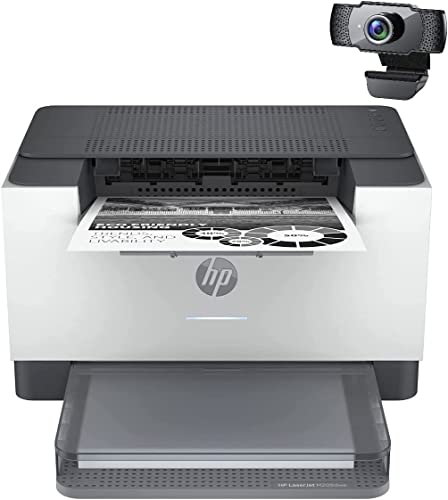HP Laserjet M209dwe Single-Function Wireless Monochrome Laser Printer - Print only - 30 ppm, 600 x 600 dpi, 8.5" x 14" Legal, Auto Duplex Printing, USB, WiFi, Ethernet, Cbmou External Webcam