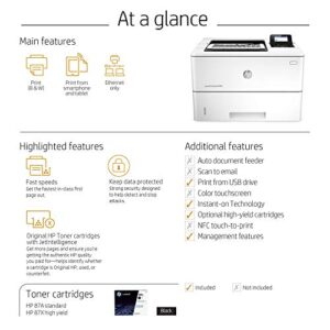 HP Laserjet Enterprise M506n Laser Printer with Built-in Ethernet (F2A68A) (Renewed)