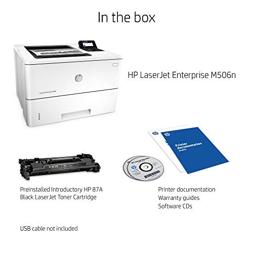 HP Laserjet Enterprise M506n Laser Printer with Built-in Ethernet (F2A68A) (Renewed)