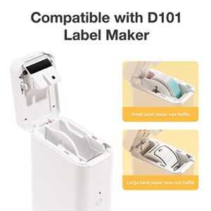 D101 Label Maker Machine with 2 Tapes - 12*40mm White Label Paper and 25*50mm White Label Paper