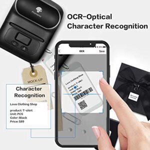 Phomemo M110 Label Maker with 1.96" x 1.96"（50x50 mm） Round Thermal Label for Barcode Label, DIY Logo Design