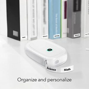 Dartwood Label Maker - Mini Portable Bluetooth Label Printer Machine for Your Home or Office (White)