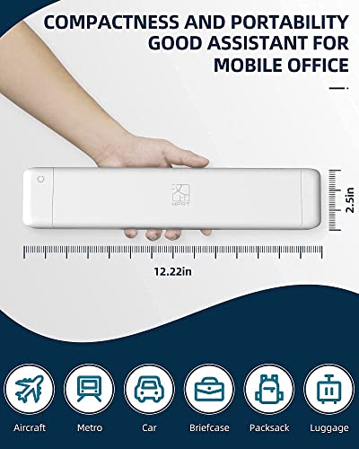 HPRT Thermal Printer MT800Q Portable Mini Printer, Wireless Printer for iPhone and Computer, The Best Small Printer Support 216mm Width A4 Paper, Home Use, Office, Travel and Mobile Printer