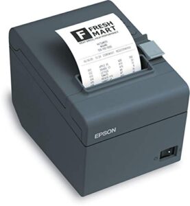 epson c31cd52a9972 series tm-t20ii front loading thermal receipt printer, mpos, serial interface, ps-180 included, energy star compliant, dark gray (renewed)