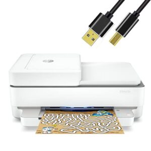 hp wireless all in one inkjet printer mobile print, scan & copy color printer with 6 ft cable for home and office use