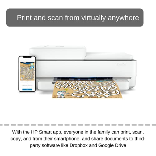 HP Wireless All in one Inkjet Printer Mobile Print, Scan & Copy Color Printer with 6 ft Cable for Home and Office use