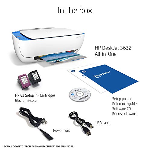 HP DeskJet 3632 All-in-One Printer (Renewed)