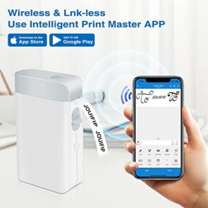 JOUIFIP Bluetooth Label Maker with Tape - Portable Inkless Label Printer for Office, Home, and Business