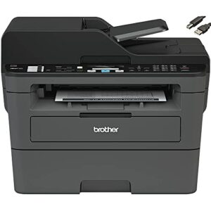 brother mfc-l2690dw monochrome laser all-in-one printer, duplex printing, wireless connectivity + printer cable