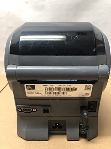 #S6B Zebra ZP 500 Plus Label Printer ZP500-0103-0017 W/Prints, Power, USB Cables