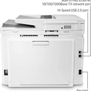 HP Laserjet Pro MFP M283cdwF All-in-One Wireless Color Laser Printer, White - Print Scan Copy Fax - 22 ppm, 600x600 dpi, 8.5x14, Auto 2-Sided Printing, 50-Sheet ADF, Ethernet- External 64GB Drive
