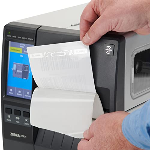 ZEBRA ZT23142-T01000FZ, ZT231 Upgraded Version of ZT230 Thermal Transfer Industrial Printer, 203 dpi Print Width 4 in Ethernet Bluetooth Serial USB, Includes: Touch Display, Tear Bar