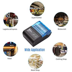 Portable Mini Thermal Printer 2 inch Wireless USB Receipt Bill Ticket Printer with 58mm Print Paper Compatible with iOS Android Windows for Restaurant Sales Retail