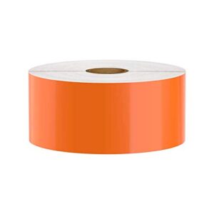 premium vinyl label tape for duralabel, labeltac, vnm signmaker, safetypro, viscom and others, orange, 2″ x 150′
