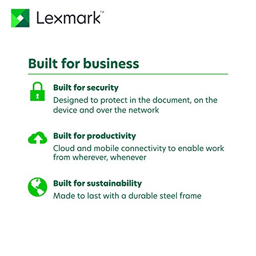 Lexmark MB3442adw Multifunction Monochrome Laser Printer with Print, Copy, Fax, Scan and Wireless Capabilities with Full-Spectrum Printing and Printers up to 42 ppm (29S0350), Gray/White, Small