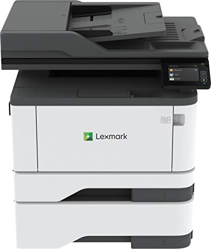 Lexmark MB3442adw Multifunction Monochrome Laser Printer with Print, Copy, Fax, Scan and Wireless Capabilities with Full-Spectrum Printing and Printers up to 42 ppm (29S0350), Gray/White, Small