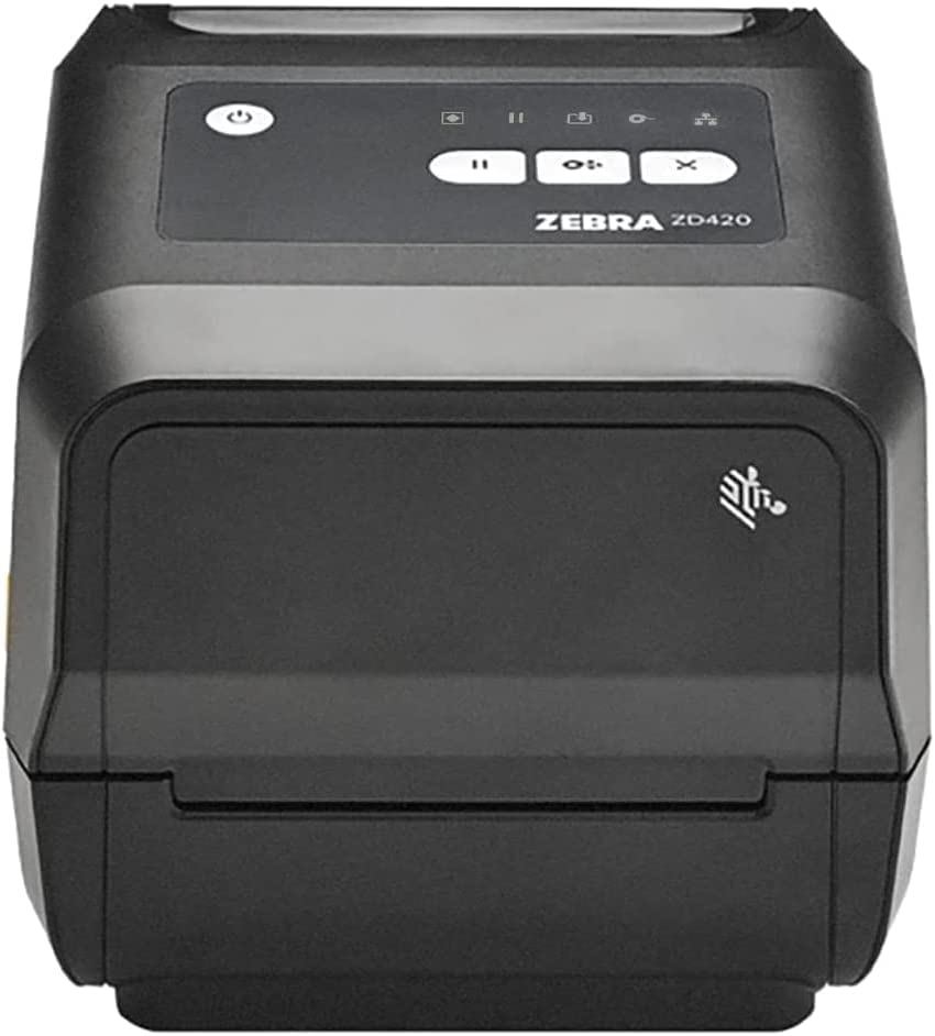 ZEBRA ZD420T 300dpi Thermal Transfer and Direct Thermal Desktop Printer - USB, USB Host Connectivity - 4" Print Width, 4 IPS, Monochrome - ZD42043-T, JTTANDS