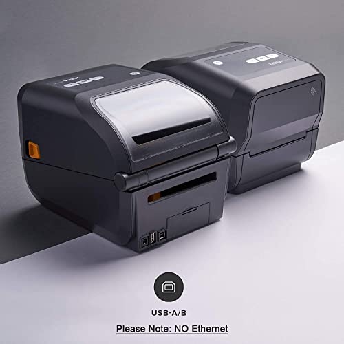 ZEBRA ZD420T 300dpi Thermal Transfer and Direct Thermal Desktop Printer - USB, USB Host Connectivity - 4" Print Width, 4 IPS, Monochrome - ZD42043-T, JTTANDS