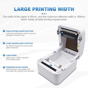 Thermal Barcode Shipping Label Printer Support Amazon Ebay PayPal Etsy Shopify Shipstation Stamps.com Ups USPS FedEx DHL Support Windows Mac, Roll & Fanfold Thermal Direct Label 4x6 inch Micmi