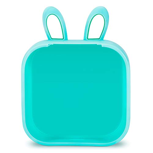 Memoking T02 Protective Case-Bunny Ears Shape Soft Silicone BPA-Free Cute Design Printer Cover, Compatible with T02 Mini Bluetooth Wireless Portable Mobile Pocket Printer, Green