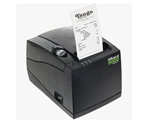 ithaca, 9000, thermal printer, 3 in 1, plain or sticky paper, 40 58 or 80mm paper size, usb and ethernet, ithaca emulation, dark gray cabinetry, to reveal usb port remove interface card and flip, rep