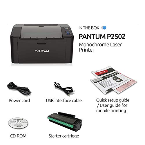 Pantum P2502W Monochrome Laser Printer for Home Office School Student Mobile Wireless Black and White Printing- Small Laserjet