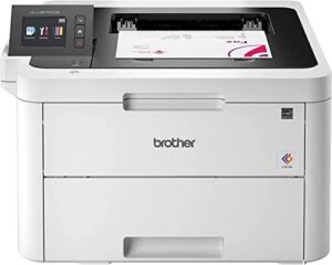brother color hl-l3270cdw compact wireless digital laser printer with nfc – print only – 25 ppm, 2400 x 600 dpi, 2.7″ color touchscreen, auto duplex printing, 250 sheet, ethernet