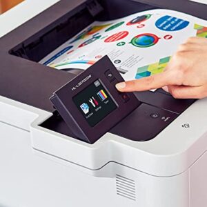 Brother Color HL-L3270CDW Compact Wireless Digital Laser Printer with NFC - Print Only - 25 ppm, 2400 x 600 dpi, 2.7" Color Touchscreen, Auto Duplex Printing, 250 Sheet, Ethernet