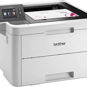 Brother Color HL-L3270CDW Compact Wireless Digital Laser Printer with NFC - Print Only - 25 ppm, 2400 x 600 dpi, 2.7" Color Touchscreen, Auto Duplex Printing, 250 Sheet, Ethernet