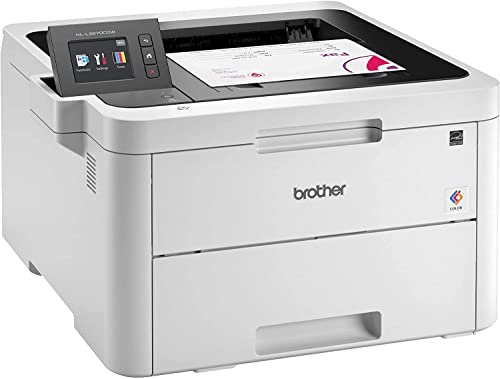 Brother Color HL-L3270CDW Compact Wireless Digital Laser Printer with NFC - Print Only - 25 ppm, 2400 x 600 dpi, 2.7" Color Touchscreen, Auto Duplex Printing, 250 Sheet, Ethernet