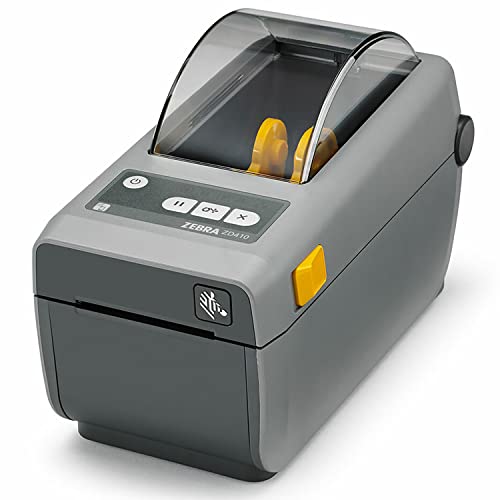 ZEBRA ZD410 Direct Thermal Only Desktop Printer - USB, USB Host and Ethernet Connectivity - 2.2-Inch Max Print Width, 203 DPI, 6 IPS, Monochrome Barcode Label Printer - ZD41022, JTTANDS