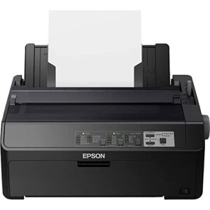 Epson LQ-590II Impact 24-Pin 80-Column Dot Matrix Printer with Serial Connectivity, Black - Single-Function Monochrome Invoice Printer, Print Speed up to 584 CPS