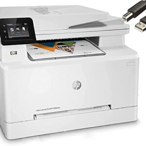 HP Color Laserjet Pro M283cdw Wireless All-in-One Laser Printer-Remote Mobile Print-Print Scan Copy Fax- Auto 2-Sided Printing, 22 ppm, 600x600DPI, 260-Sheet, 256MB,Bundle with JAWFOAL