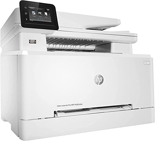 HP Color Laserjet Pro M283cdw Wireless All-in-One Laser Printer-Remote Mobile Print-Print Scan Copy Fax- Auto 2-Sided Printing, 22 ppm, 600x600DPI, 260-Sheet, 256MB,Bundle with JAWFOAL