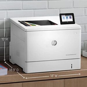 HP Color Laserjet Enterprise M555dn Print only Wired Laser Printer, 4.3" Touchscreen LCD Display, 40 ppm, 600 x 600 dpi, 1 GB Memory, Auto Duplex Printing, Ethernet, USB, Cbmou Printer Cable