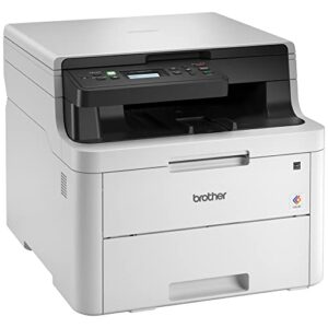 Brother HL-L3290CDW Wireless Compact Digital Color Laser All-in-One Printer, Duplex Printing, Print Scan Copy - 600 x 2400 dpi, 25ppm, 250-sheet, Works with Alexa - Bundle with JAWFOAL Printer Cable.