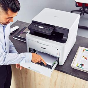 Brother HL-L3290CDW Wireless Compact Digital Color Laser All-in-One Printer, Duplex Printing, Print Scan Copy - 600 x 2400 dpi, 25ppm, 250-sheet, Works with Alexa - Bundle with JAWFOAL Printer Cable.