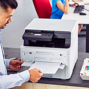 Brother HL-L3290CDW Wireless Compact Digital Color Laser All-in-One Printer, Duplex Printing, Print Scan Copy - 600 x 2400 dpi, 25ppm, 250-sheet, Works with Alexa - Bundle with JAWFOAL Printer Cable.