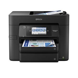 Epson Workforce Pro WF-4830 Wireless All-in-One Printer with Auto 2-Sided Print, 50-Page ADF, 500-sheet Paper Capacity, Black, Large & 822 Standard Capacity, Cyan, Magenta, Yellow Jaune